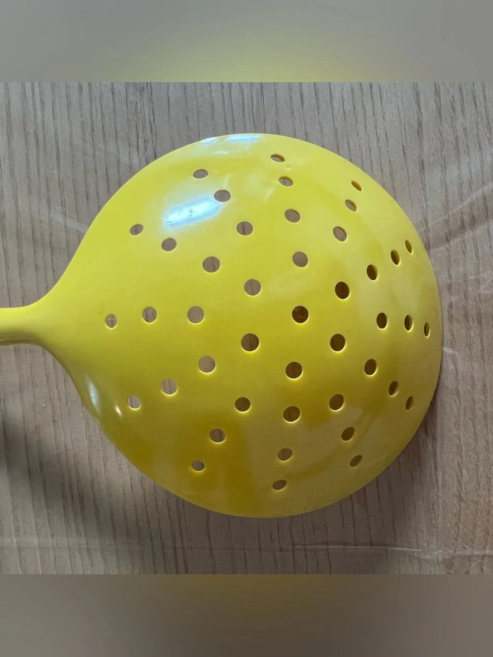 Vintage Copco Melamine Slotted Spoon Strainer Ladle YELLOW Butter Mom